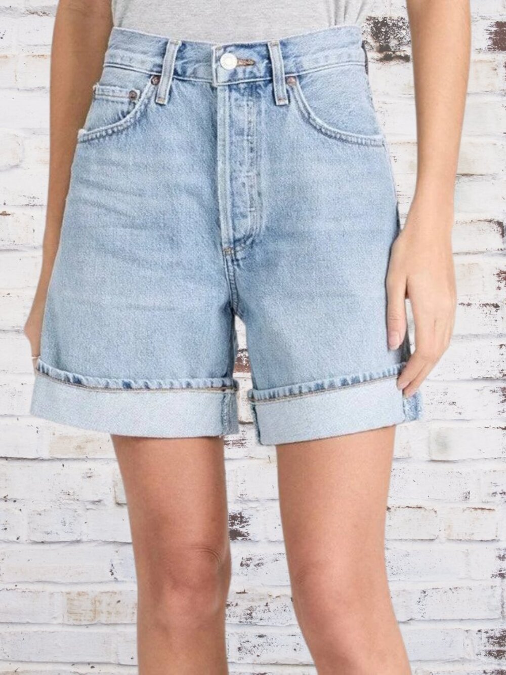 NWOT AGOLDE Dame Denim Shorts